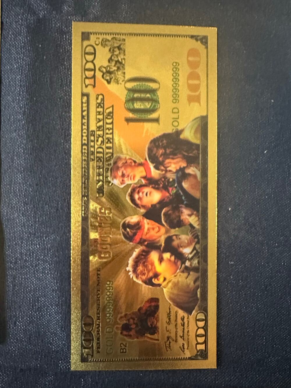 The Sandlot and The Goonies Gold Foil Novelty Notes 2 Piece Movie Collectibles